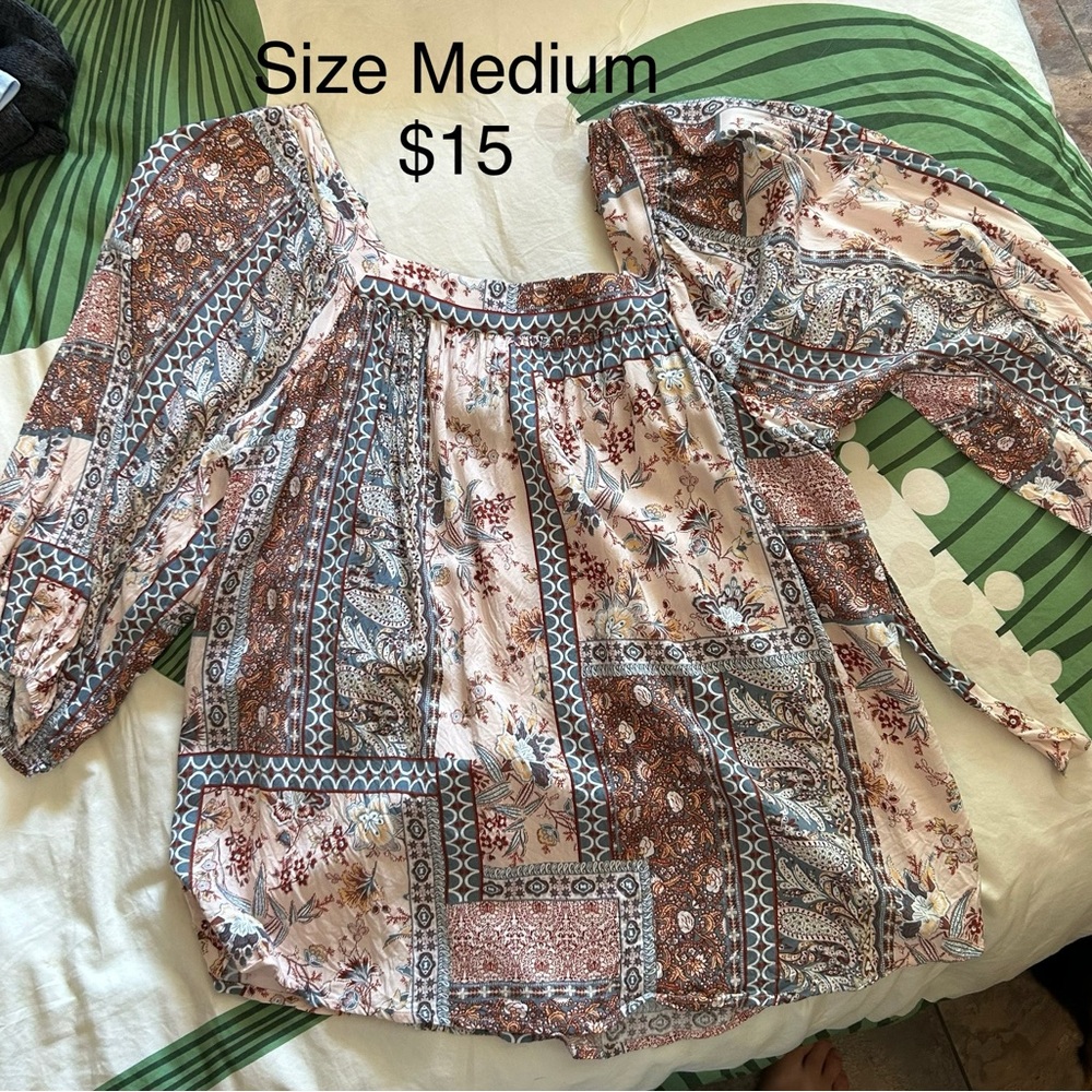 Bohemian Patchwork Blouse - Multicolor